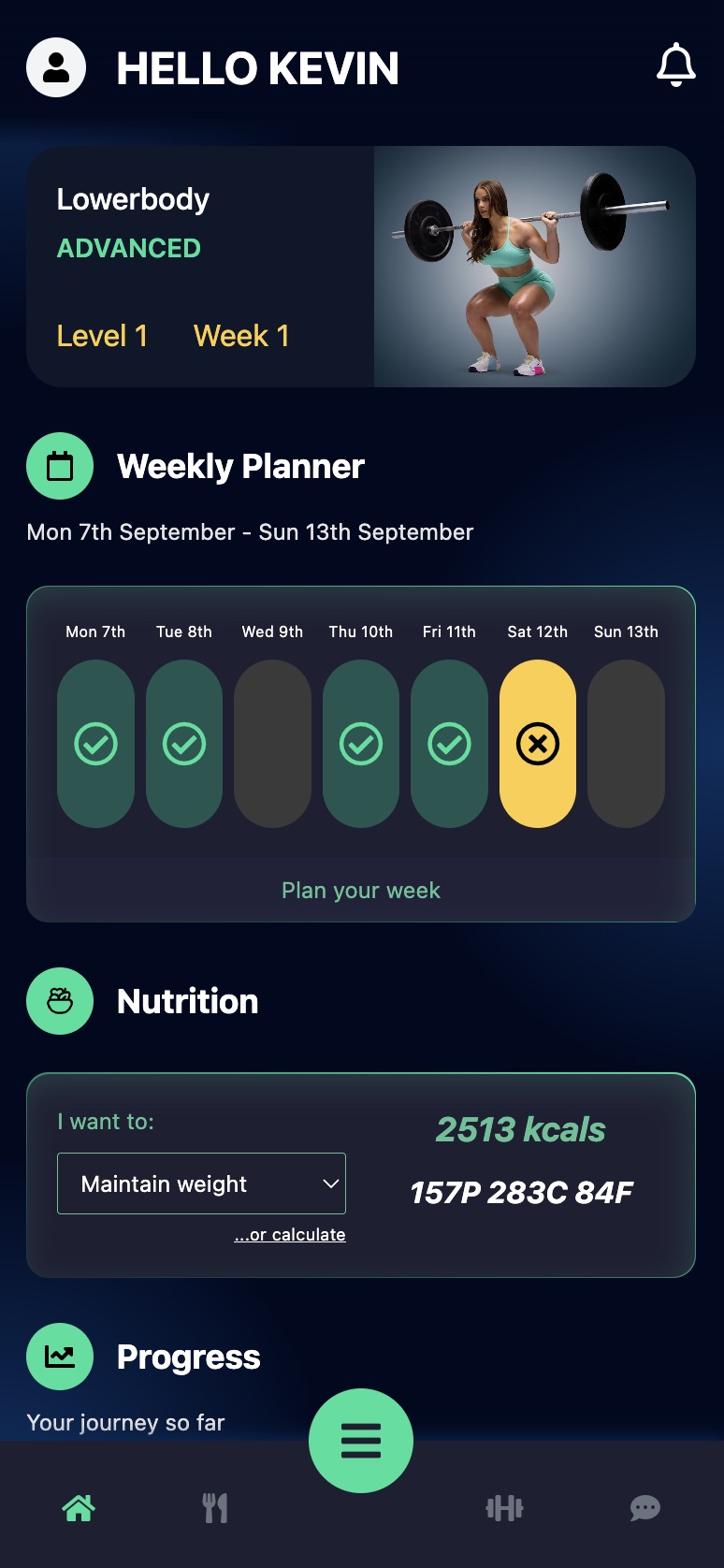 De member app van REACH-IT op een mobiel scherm